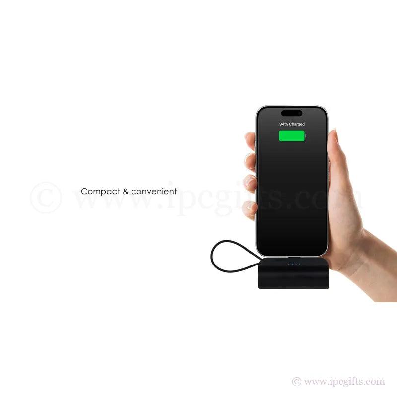 5000mAh POCKETPOWER Bank – Portable Charging with Logo