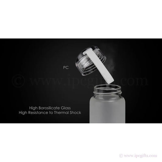 Austin Frosted Borosilicate Glass Bottle – Leakproof Design