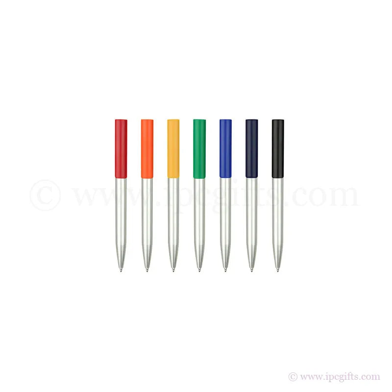 CALI - Plastic Ball Pen with Plastic Metallic Surface