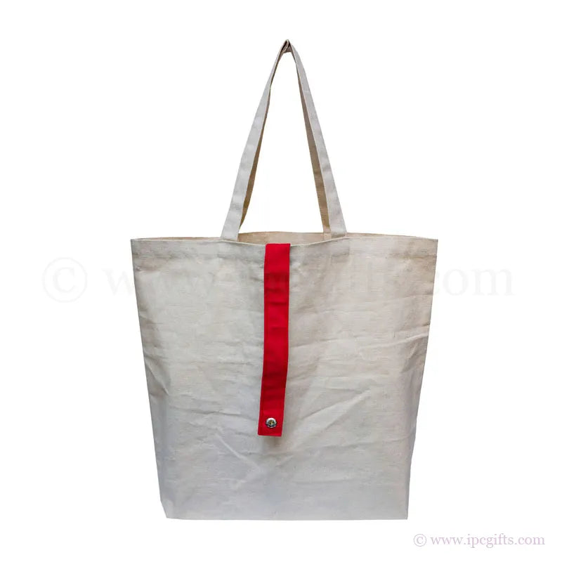 Foldable Canvas Bag with Colourful Strap