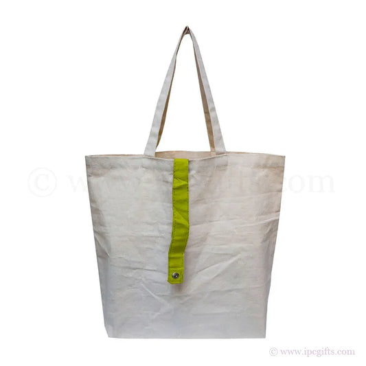 Foldable Canvas Bag with Colourful Strap