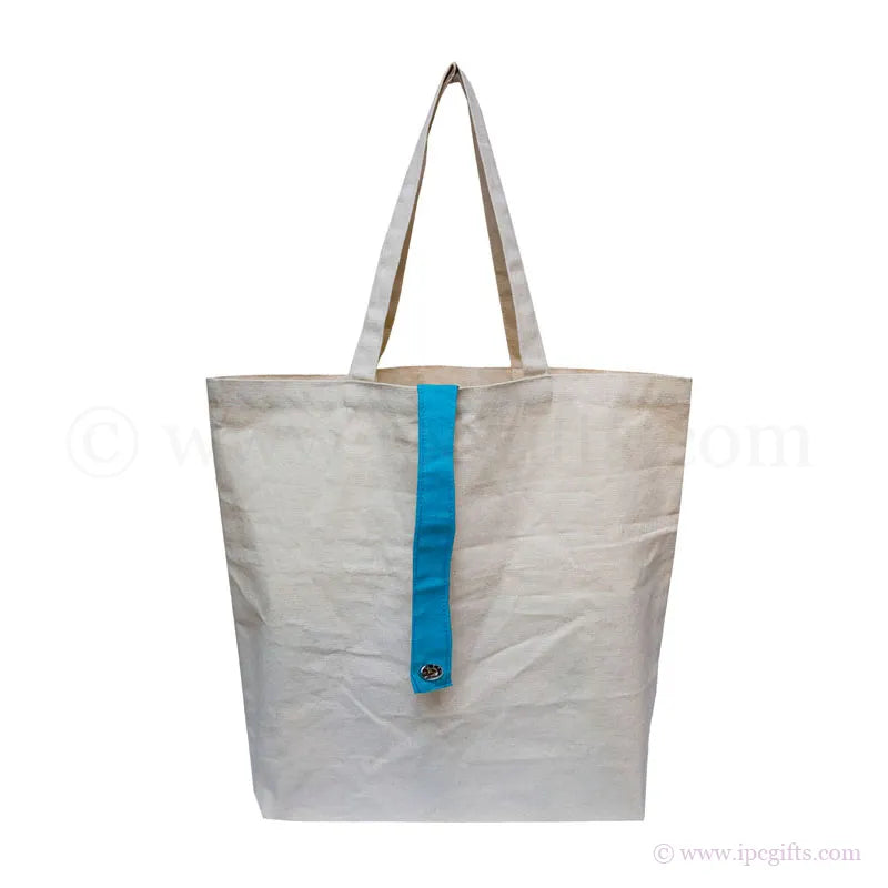 Foldable Canvas Bag with Colourful Strap