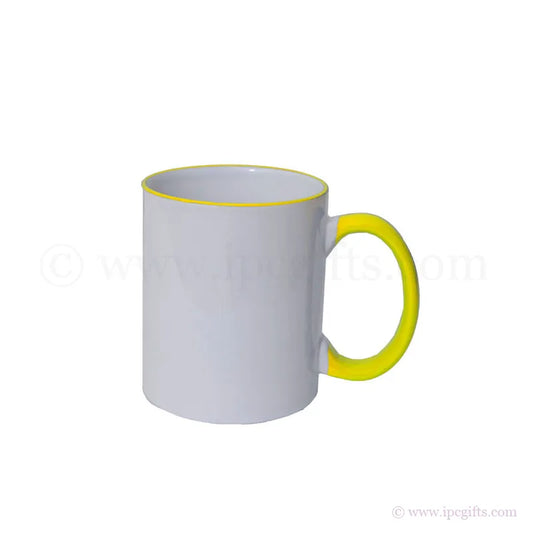 Ceramic Mug with Colourful Handle and Lining