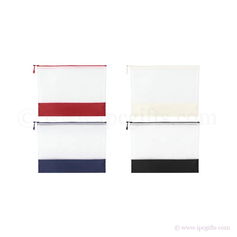 Color-matched zipper STREEK-A4 Document Pouch