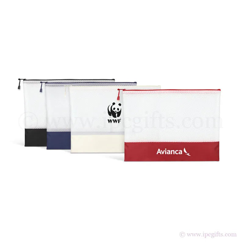 Color-matched zipper STREEK-A4 Document Pouch