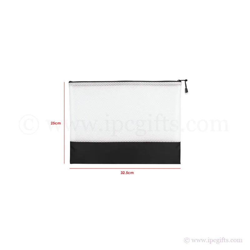 Color-matched zipper STREEK-A4 Document Pouch