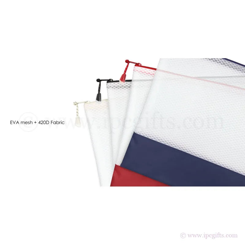 Color-matched zipper STREEK-A4 Document Pouch