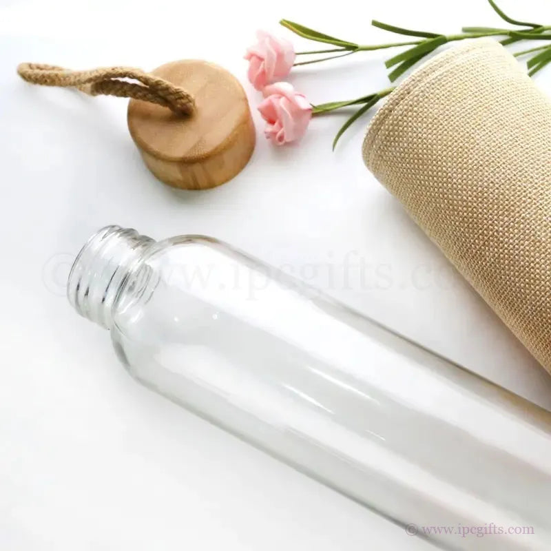 Eco Jute Bamboo Glass Bottle-Ideal for Corporate Campaigns