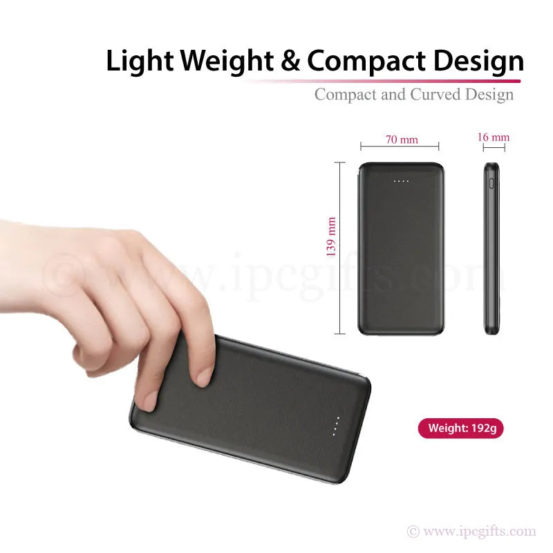 Super Slim 10000mAh POWERBANK - 2.1A FAST CHARGE