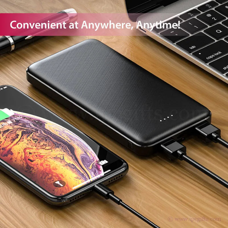Super Slim 10000mAh POWERBANK - 2.1A FAST CHARGE