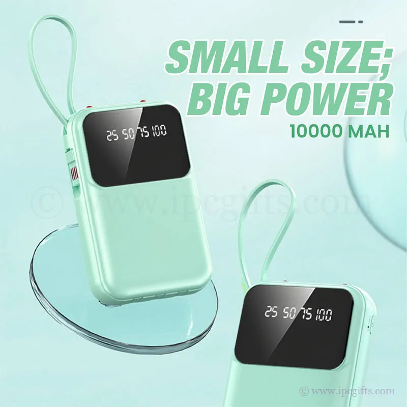 Baby Green Portable Power Bank – Charge Anywhere, Anytime