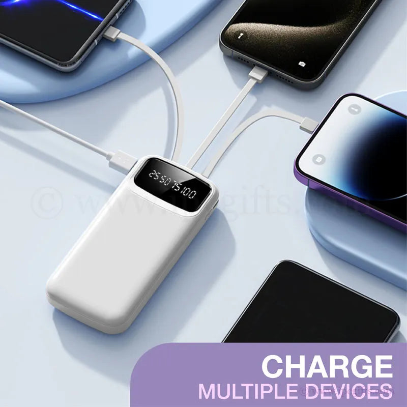 Multi-Device Power Bank – Charge 3 Devices Simultaneously
