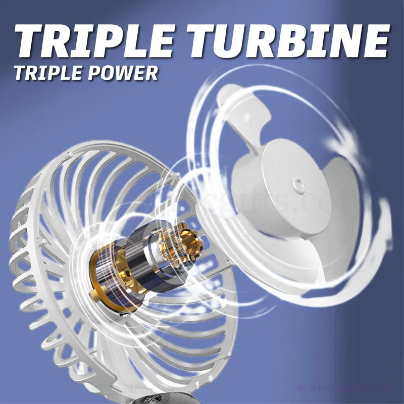 Rechargeable Mini Turbo Fan – Pocket-Sized Breeze