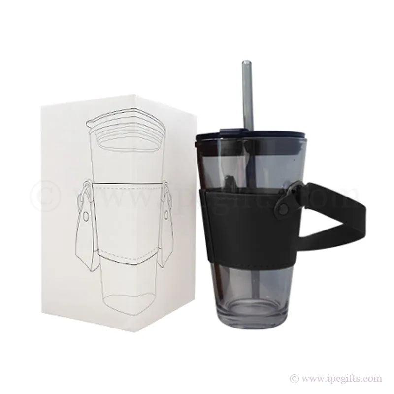 MONTE 3 Premium Color Glass Mug with PU Sleeve - 450ml