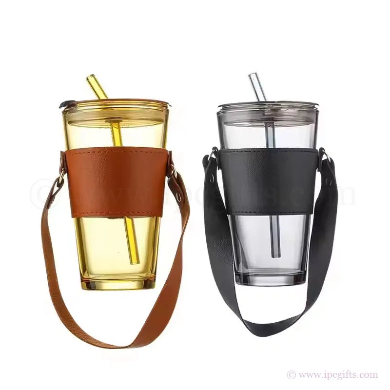 MONTE 3 Premium Color Glass Mug with PU Sleeve - 450ml