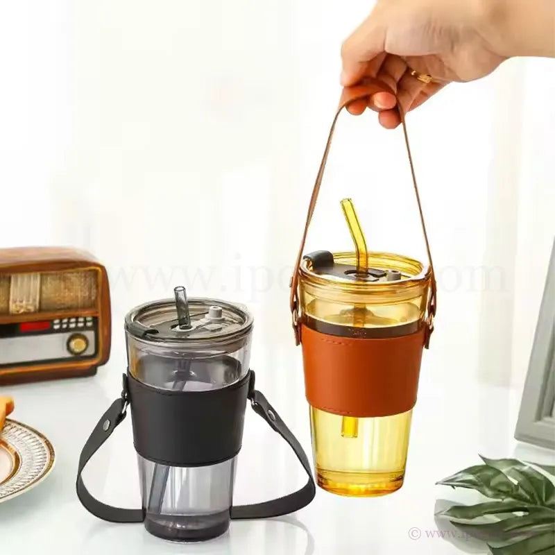 MONTE 3 Premium Color Glass Mug with PU Sleeve - 450ml