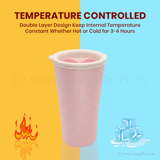 Natural Eco-Wheat Tumble for Camping and Travel Mediumc(300ml)