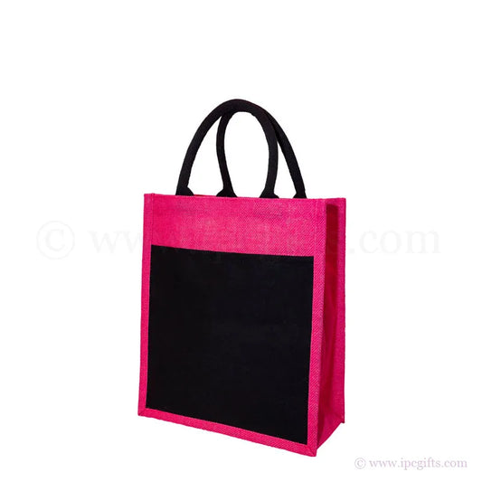 Versatile Jute Bag with Black Base
