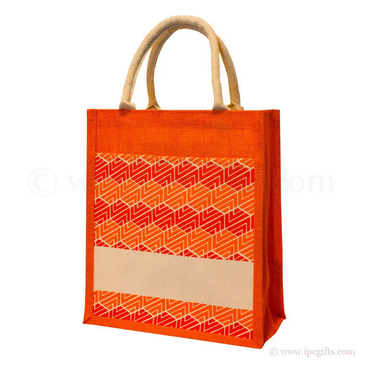 Zigzag Motive Jute Bag