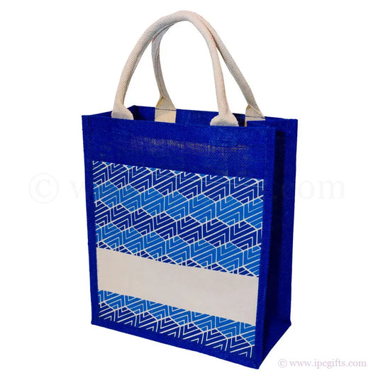 Zigzag Motive Jute Bag