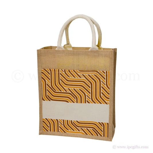 Abstract Motive JUTE BAG - Line Pattern