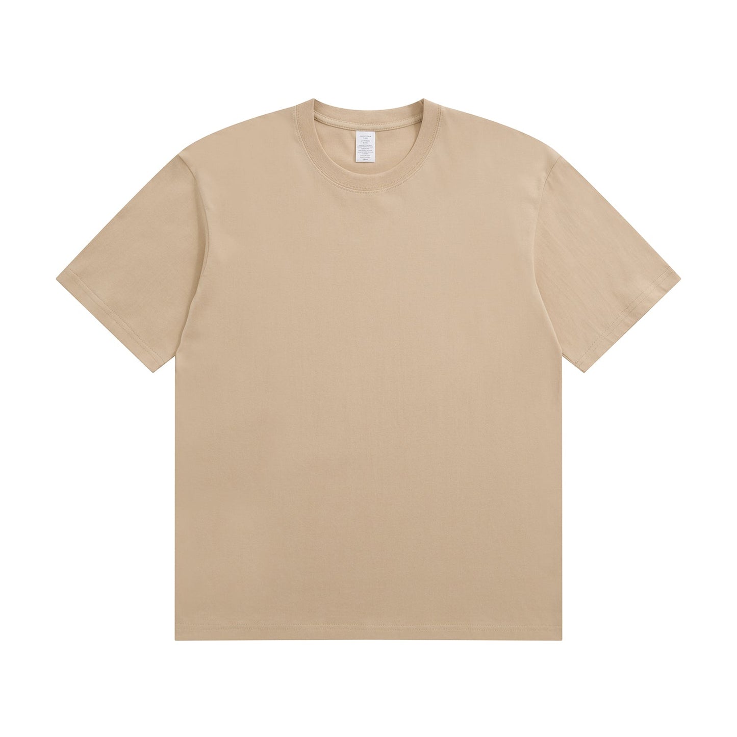 230G Adult Round Neck Short Sleeve T-Shirt - Latte