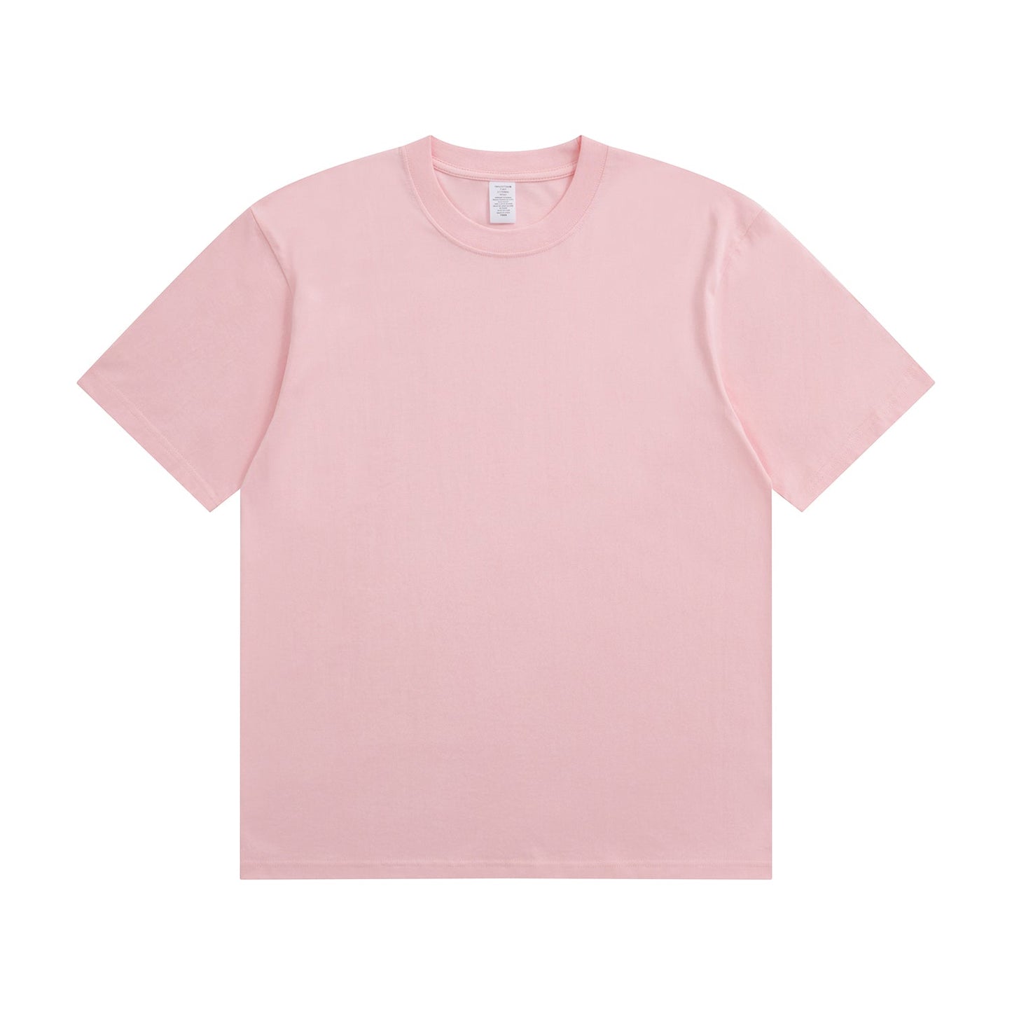230G Adult Round Neck Short Sleeve T-Shirt - Candy Pink