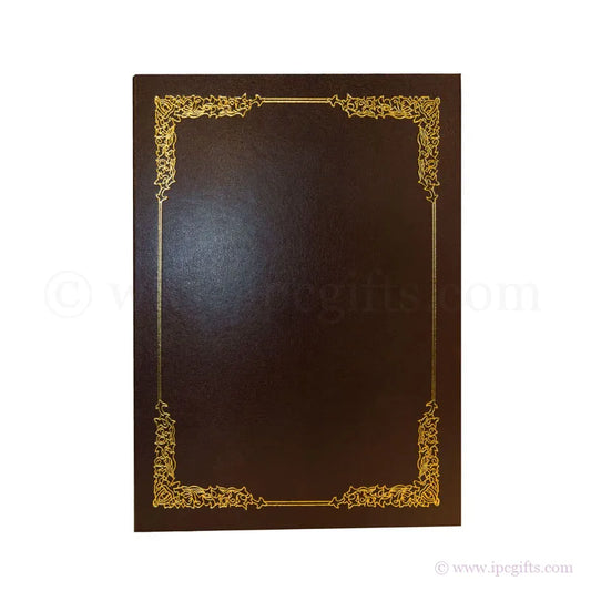 CERTIFICATE HOLDER - Acroline Material with Gold Stamping Frame