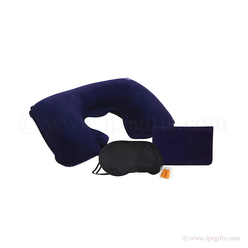 3 in 1 Inflatable Travel Pillow Compact – Lightweight Foldable Neck Pillow for Airplane, Train & Road Trip