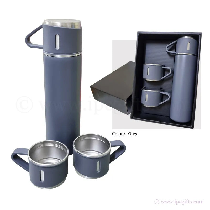 Thermos Flask Gift Set with 2 Cups
