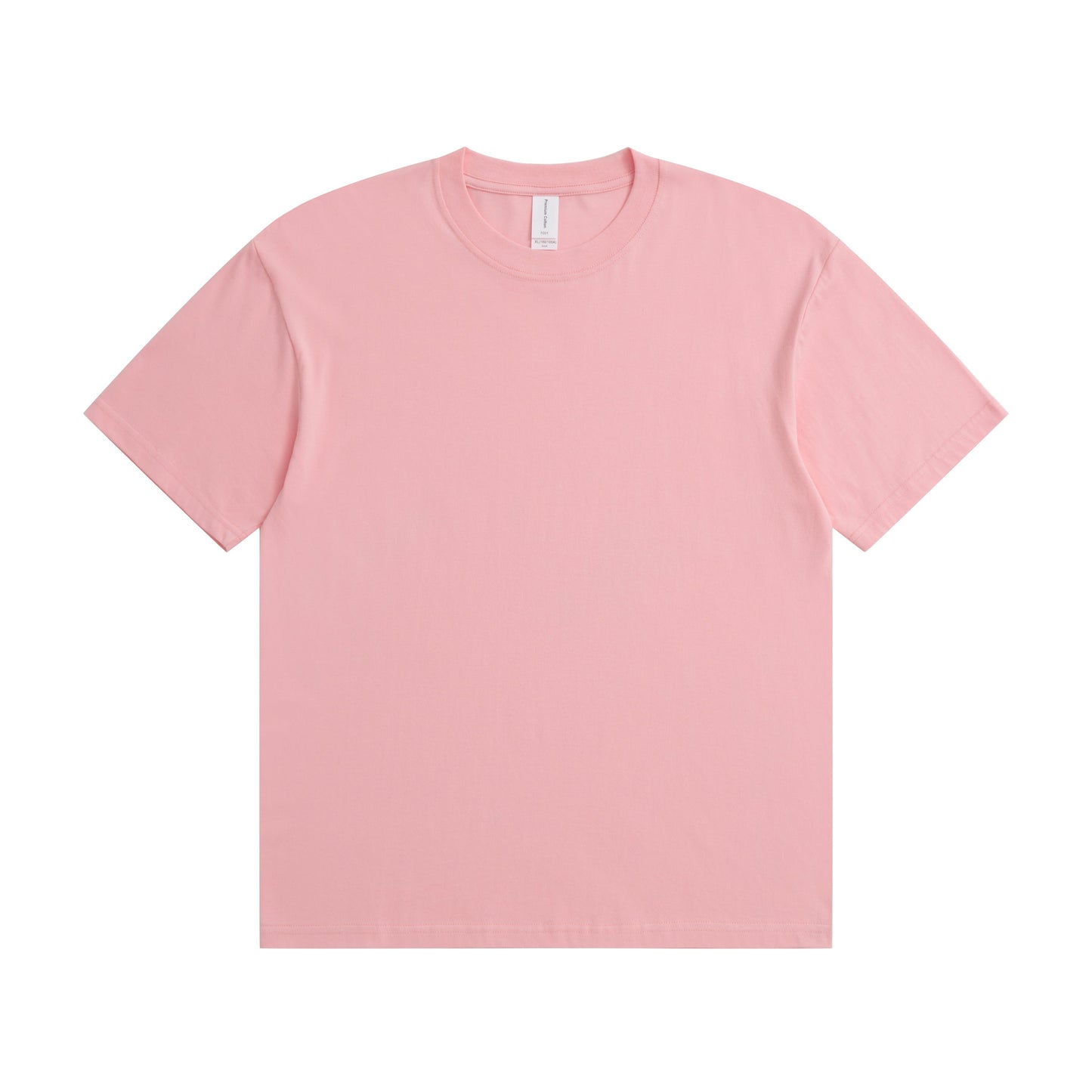 180G Adult Round Neck Short Sleeve T-Shirt - Candy Pink