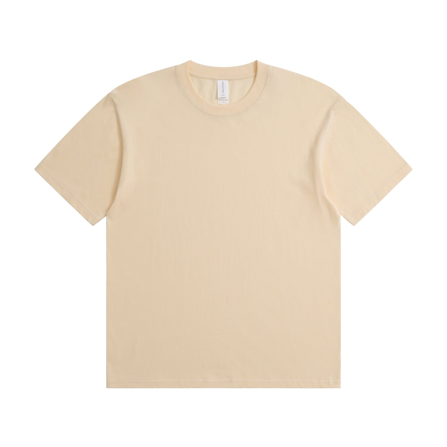 180G Adult Round Neck Short Sleeve T-Shirt - Cream