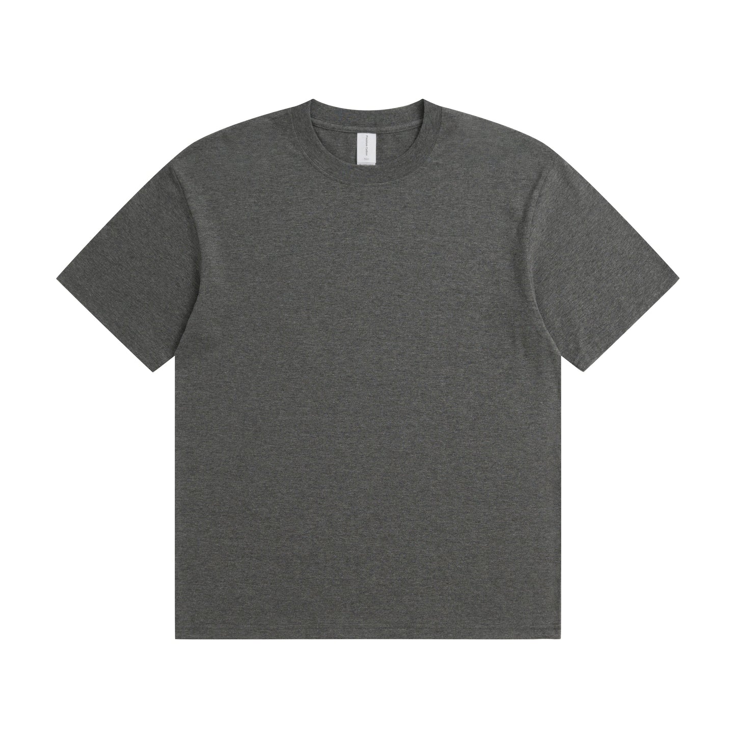 180G Adult Round Neck Short Sleeve T-Shirt - Dark Melange