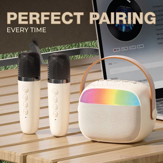 Portable Karaoke Bluetooth Speaker + Microphone