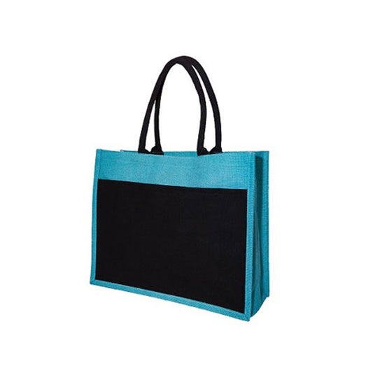 Rustic Jute Bag with Black Base