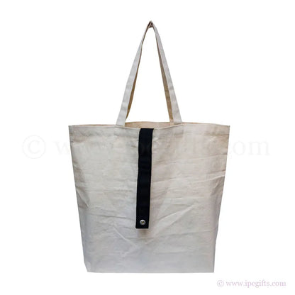 Foldable Canvas Bag with Colourful Strap