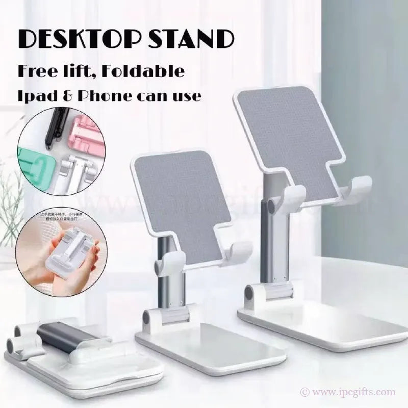 Folding Desktop Phone Stand-Portable Foldable Mobile Holder for Desk, Office & Bedside Table