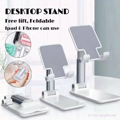 Folding Desktop Phone Stand-Portable Foldable Mobile Holder for Desk, Office & Bedside Table