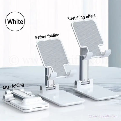 Folding Desktop Phone Stand-Portable Foldable Mobile Holder for Desk, Office & Bedside Table