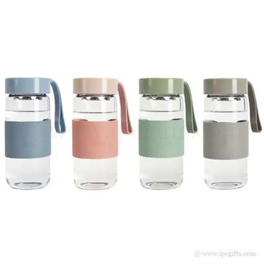 Aquatic Glass Bottle with PU Sleeve (New Arrival)