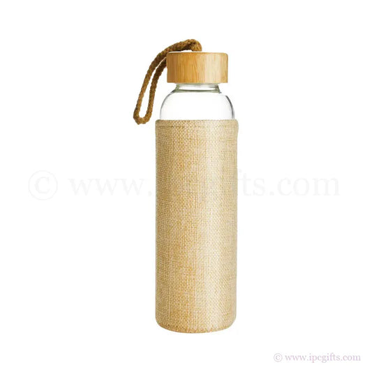 Eco Jute Bamboo Glass Bottle-Ideal for Corporate Campaigns