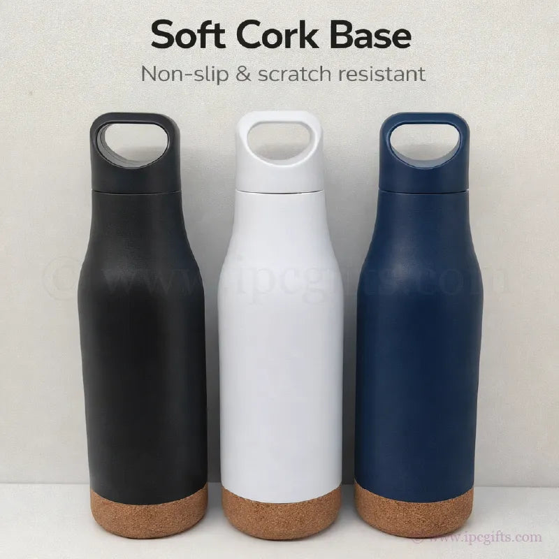 Cork Thermos Flask Eco Friendly – Stainless Steel Vacuum Insulated Bottle for Hot & Cold Drinks Office & Outdoor