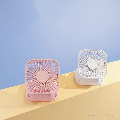 F10 Foldable Portable Mini Fan 3 Speed With Rope-Adjustable Angle USB Fan for Baby Stroller, Desk & Treadmill
