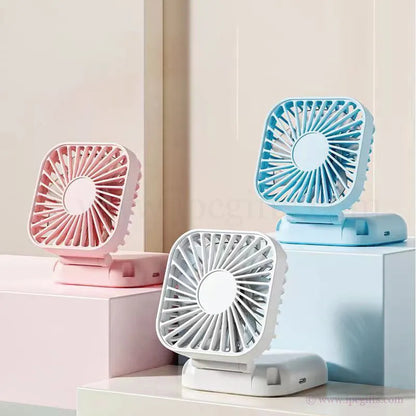 F10 Foldable Portable Mini Fan 3 Speed With Rope-Adjustable Angle USB Fan for Baby Stroller, Desk & Treadmill