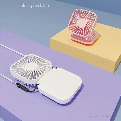 F10 Foldable Portable Mini Fan 3 Speed With Rope-Adjustable Angle USB Fan for Baby Stroller, Desk & Treadmill