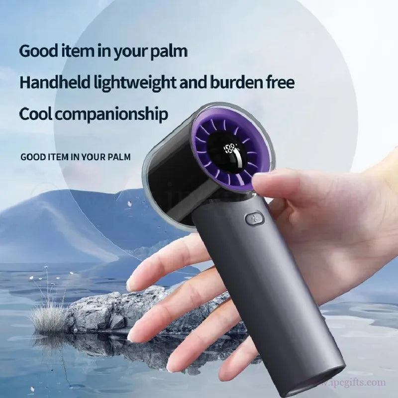 Handy Turbo Fan 5 speed-Ultra-Slim Mini Fan USB Rechargeable for Bag & Purse