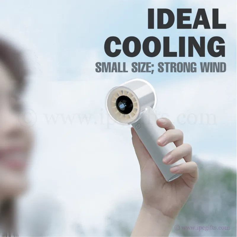 Handy Turbo Fan 5 speed-Ultra-Slim Mini Fan USB Rechargeable for Bag & Purse