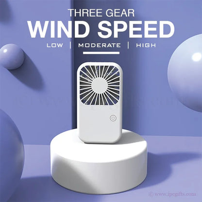 Portable Mini Pocket Fan with Stand 3 Speed