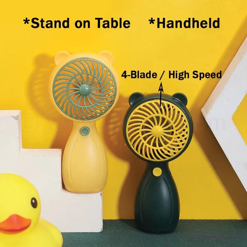 USB Handy Mini Fan 1 Speed-Safe Portable Air Circulator Fan for Kids, Travel & Office