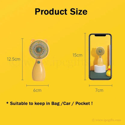 USB Handy Mini Fan 1 Speed-Safe Portable Air Circulator Fan for Kids, Travel & Office